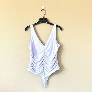 Leith Lavender Ruched Bodysuit